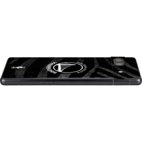 NBA Golden State Warriors Black Animal Print Google Pixel 7a Skin